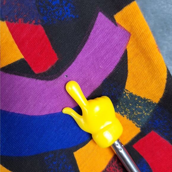 Womens Top Large Vintage Statement Colorful Patchwork Unique Sequins Dopamine - Picture 4 of 7